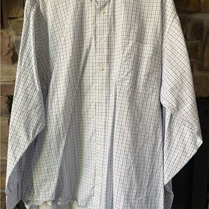 Tommy Hilfiger White and Blue Plaid Shirt